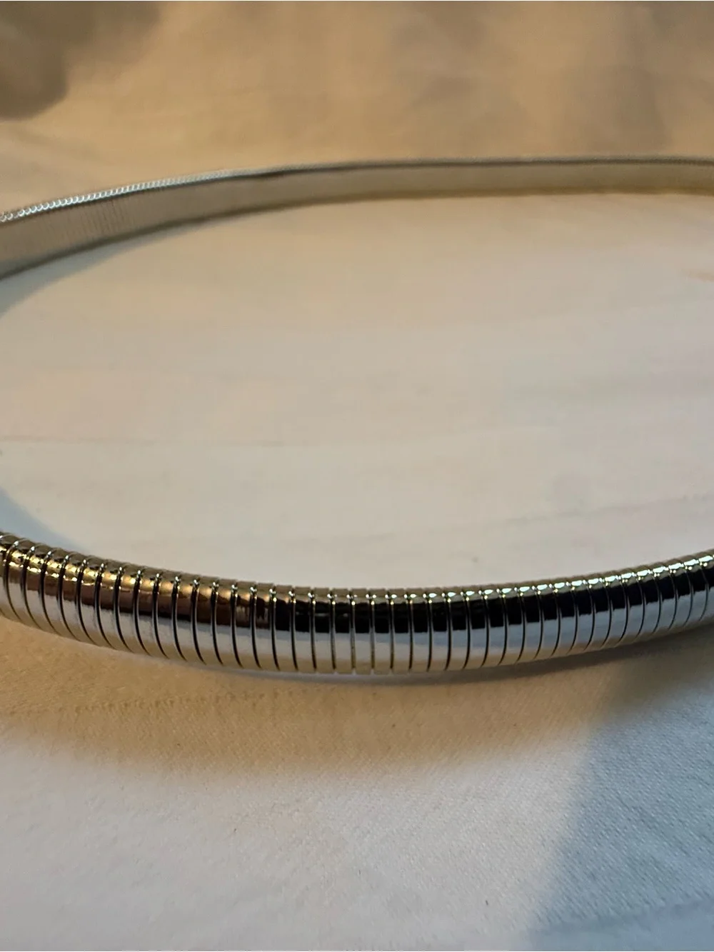 Sterling Silver Omega Snake Chain Belt